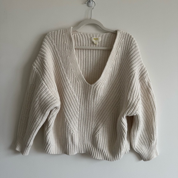 Anthropologie Maeve | V-Neck Sculptured Pullover Sweater ~ XLP - Picture 8 of 12
